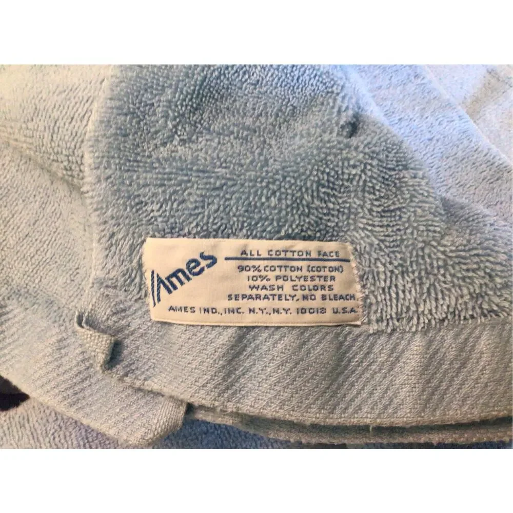 2 Vintage Ames bath towels Butterfly